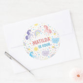 Hübsche Kleine Uniköre Rundkleber Runder Aufkleber (Umschlag)