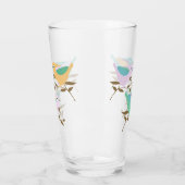 Hübsche kleine Vögel in Zweigen Glas (Links)