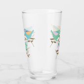 Hübsche kleine Vögel in Zweigen Glas (Rechts)