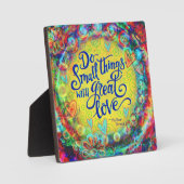 Hübsche Kleinigkeiten Große Liebe Zitat Inspirivit Fotoplatte (Vorderseite)