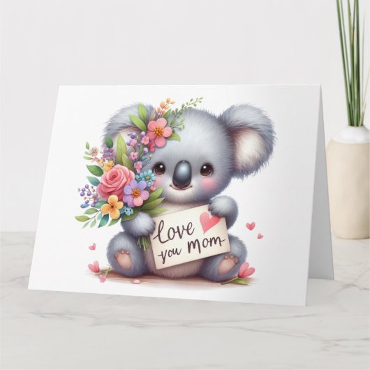 Hübsche Koala Mütter-Tageskarte Karte (Vorderseite)