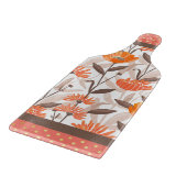 Hübsche Korallen- und Orangenblumen Schneidebrett (Ecke)