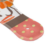 Hübsche Korallen- und Orangenblumen Schneidebrett (Ecke)