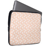 Hübsche korallenrote rosa Farbblumenmuster Laptopschutzhülle (Vorne Rechts)