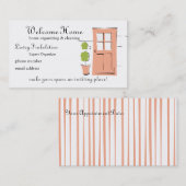 Hübsche Korallentür Terminkarte (Vorne/Hinten)