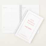 Hübsche Korallentypografie und Grenzhochzeit Planer<br><div class="desc">Die Planung einer Hochzeit kann eine Mammouth-Aufgabe sein,  und dieser praktische Planer behalte alles auf dem richtigen Weg für Sie! Um sich mit dem Minimalistischen Korallenhochzeitprogramm abzustimmen,  können Sie den Text auf der Vorderseite leicht personalisieren und auch Hintergrund- und Textfarben ändern,  wenn Sie es wünschen.</div>