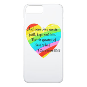 HÜBSCHE KORINTHIANER 13:13 RAINBOW HERZ DESIGN Case-Mate iPhone HÜLLE