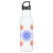 Hübsche Kreise und Monogramm Edelstahlflasche (Vorderseite)