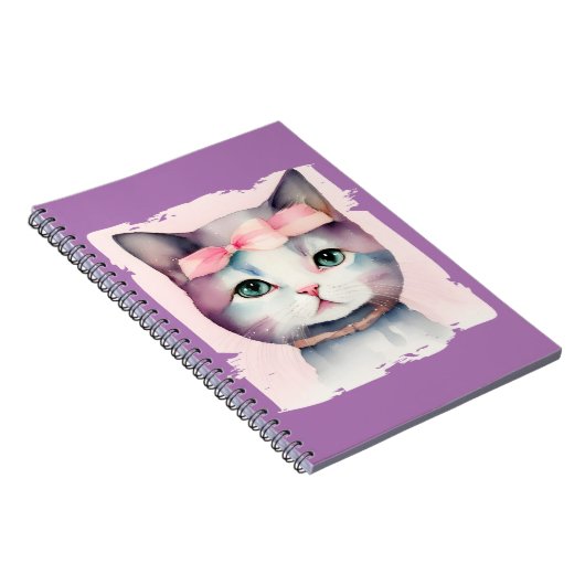 Hübsche Küche mit rosa Bow Spiral Foto Notebook Notizblock (Rechte Seite)