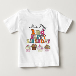 Hübsche Kuchen-2. Geburtstags-T-Shirts und Baby T-shirt