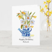 Hübsche Küchenfarbendrüstung im Jug Personalisiert Karte (Gelbe Blume)