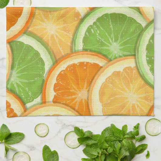 Hübsche Küchentücher Zitrusfrüchte (Gefaltet)