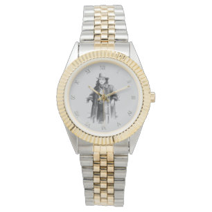 Hübsche Kuh Girl römische Zahlen Armbanduhr