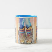 Hübsche kundenspezifische Southwest Style Boots Ka Zweifarbige Tasse (Mittel)