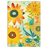 Hübsche Kunst-Blume Mit Monogramm Klemmbrett (Rückseite)