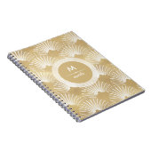 Hübsche Kunst-Deko-Muster in Gold und Weiß Notizblock (Rechte Seite)