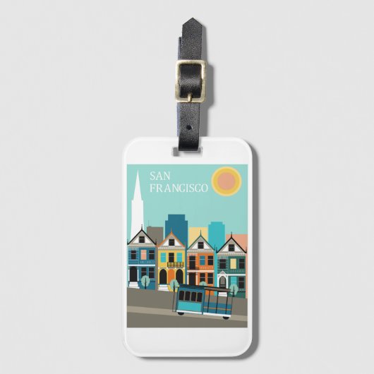Hübsche Kunst San Francisco Gepäckanhänger (Vorderseite Vertikal)