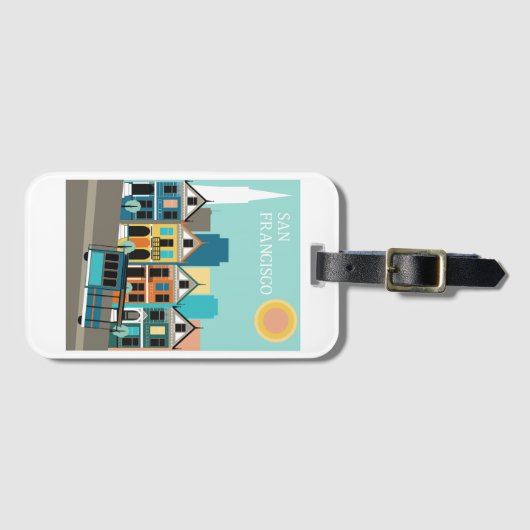 Hübsche Kunst San Francisco Gepäckanhänger (Vorderseite (Horizontal))