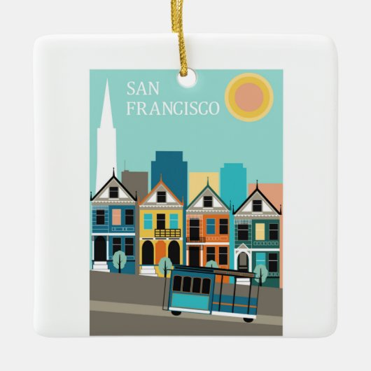 Hübsche Kunst San Francisco Keramikornament (Vorderseite)