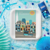 Hübsche Kunst San Francisco Pappteller (Party)