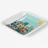 Hübsche Kunst San Francisco Pappteller (Gewinkelt)