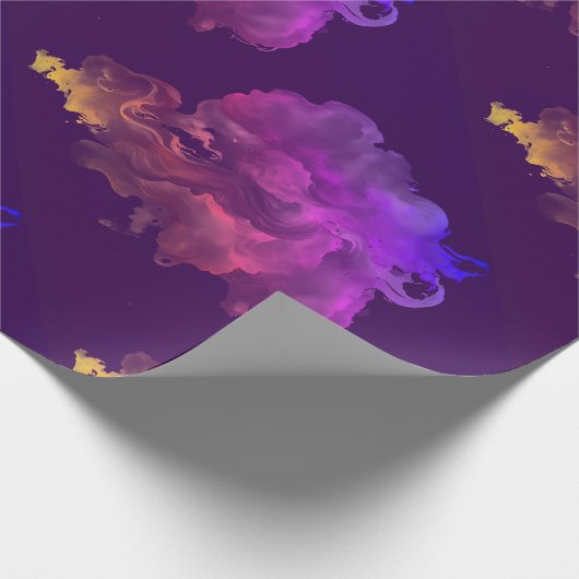 Hübsche künstlerische abstrakte Samtfarbe Geschenkpapier (Ecke)