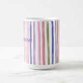 Hübsche Künstlerische Paint Wavy Lines Farbmuster Kaffeetasse (Mittel)