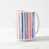 Hübsche Künstlerische Paint Wavy Lines Farbmuster Kaffeetasse (VorderseiteRechts)