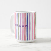 Hübsche Künstlerische Paint Wavy Lines Farbmuster Kaffeetasse (Vorderseite Links)