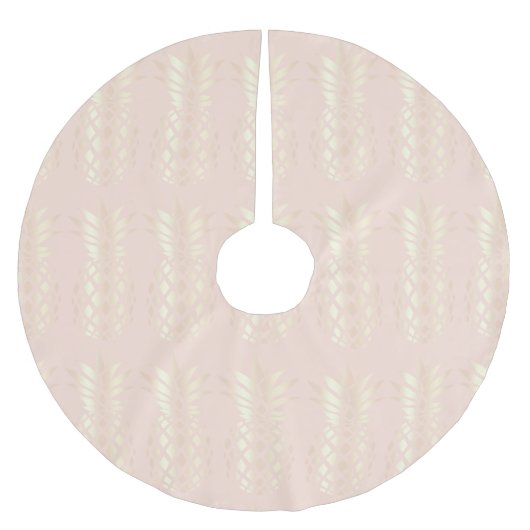 Hübsche Kupferkiefer-Rose Polyester Weihnachtsbaumdecke (Vorderseite)