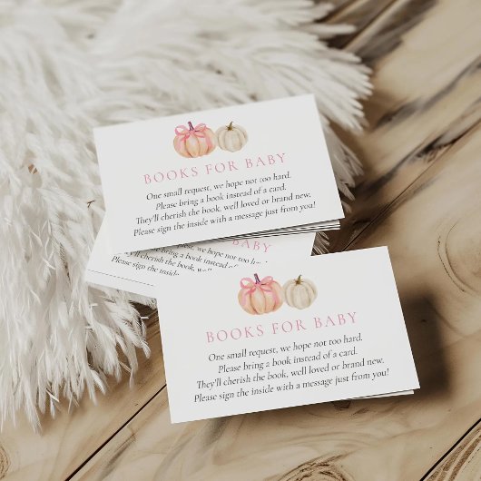 Hübsche Kürbisbücher für die Kinderkarte Begleitkarte