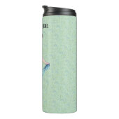 Hübsche Lady Ancient Ägypten Rosa Kleid auf Grün Thermosbecher (Nach rechts gedreht)