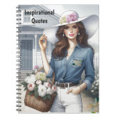 Hübsche Lady Carry Blume Inspiration Journal Notizblock (Vorderseite)