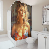 Hübsche Lady Duschvorhang (Beispiel)