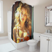 Hübsche Lady Duschvorhang (Beispiel)