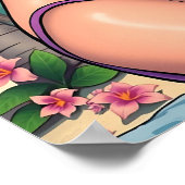 Hübsche Lady in Bikini Retro Breach Poster (Ecke)