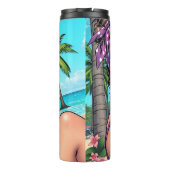 Hübsche Lady in Bikini Retro Breach Thermosbecher (Rückseite)