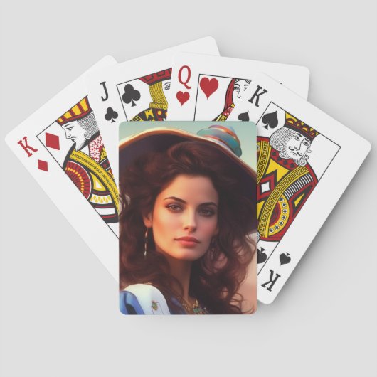 Hübsche Lady Spielkarten (Rückseite)