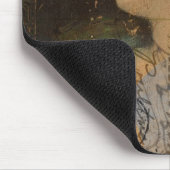 Hübsche Lady Vintag Digital Collage Mousepad (Ecke)