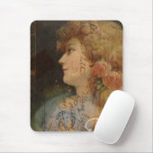 Hübsche Lady Vintag Digital Collage Mousepad (Mit Mouse)