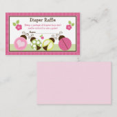 Hübsche Ladybugs & Blume Windeln Raffelkarten Begleitkarte (Vorne/Hinten)
