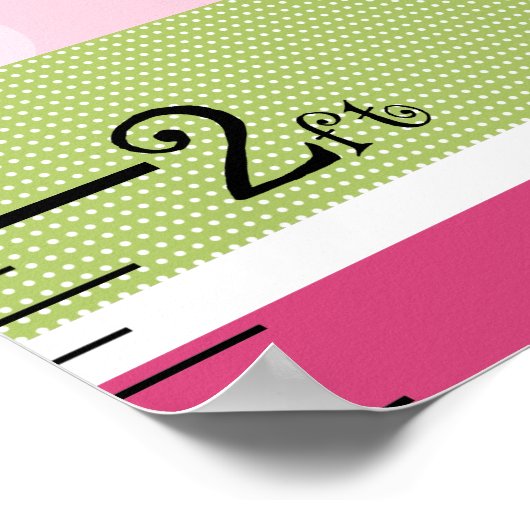 Hübsche Ladybugs mit dots Growth Chart Behielt auf Poster (Ecke)