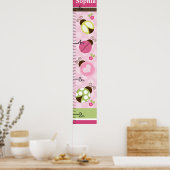 Hübsche Ladybugs mit dots Growth Chart Behielt auf Poster (Küche)