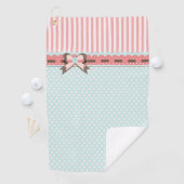 Hübsche Ladys Coral und Blue Patterns Golf Handtuc Golfhandtuch (Insitu)