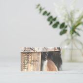 Hübsche Lama Farm Animal Business Card Visitenkarte (Stehend Vorderseite)