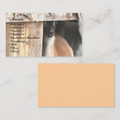 Hübsche Lama Farm Animal Business Card Visitenkarte (Vorne/Hinten)