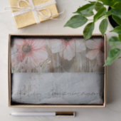 Hübsche Lamm-Rosa-Blumen-Script-Decoupage Seidenpapier (Geschenk)