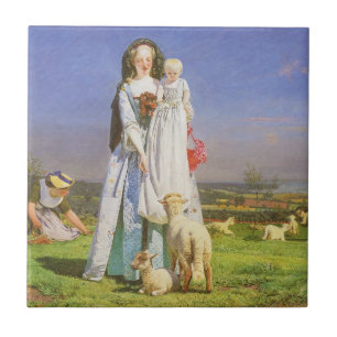 Hübsche Lämmer by Ford Madox Brown Fliese