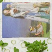 Hübsche Lämmer by Ford Madox Brown Geschirrtuch (Gefaltet)