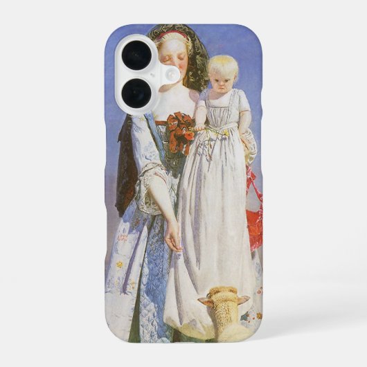 Hübsche Lämmer by Ford Madox Brown iPhone 16 Hülle (Rückseite)